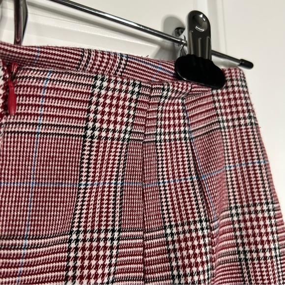 JOHN GALT (BRANDY MELVILLE) CARA SKIRT PINK PLAID ONE SIZE ZIP CLOSURE IN BACK - Picture 8 of 14